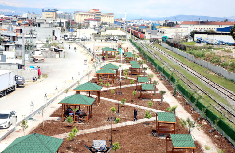 Park ve yeşil alanın inşa çalışmaları hızla sürüyor