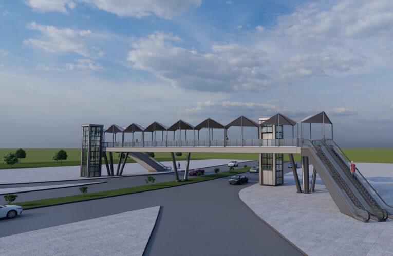 YAYA GÜVENLİĞİ İÇİN ÜST GEÇİT ÇALIŞMALARI SÜRÜYOR