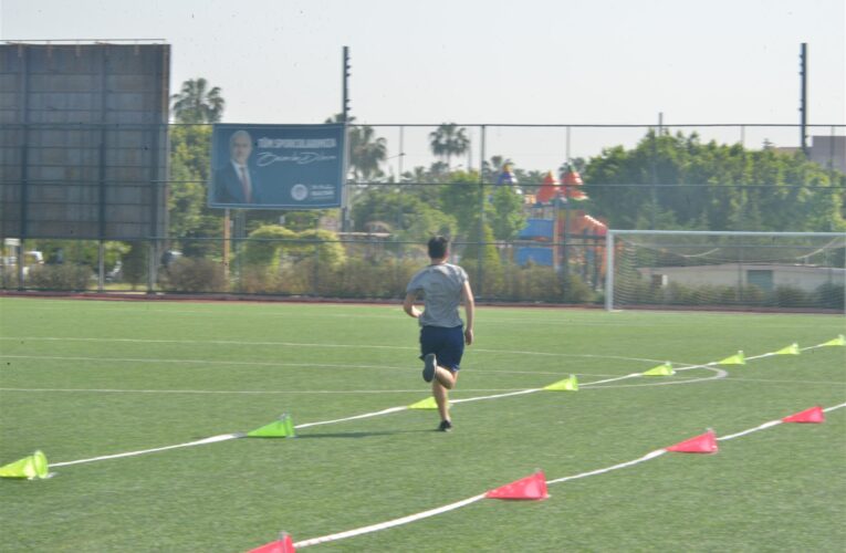 Mersin’de fiziki yeterlilik sınavında geçici işçi adayları yarışıyor