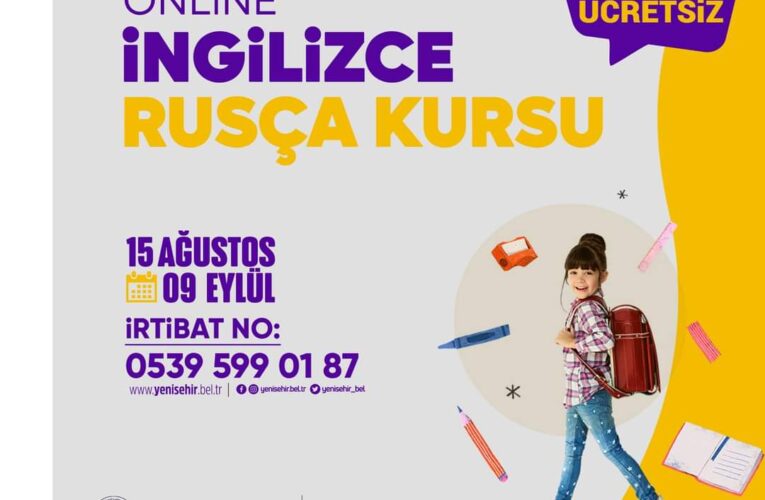 Yenişehir Belediyesinden online İngilizce ve Rusça kursu
