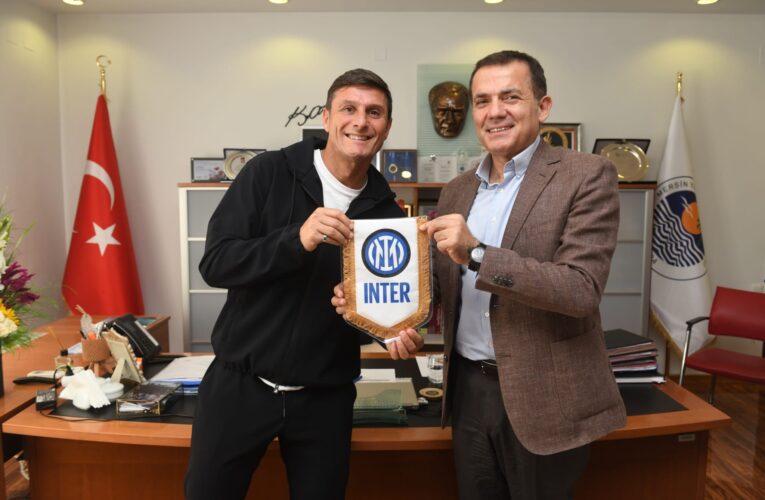 Başkan Abdullah Özyiğit, Javier Zanetti’yi ağırladı