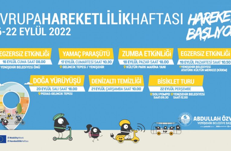 Yenişehir Belediyesinden 7 günlük sağlıklı hareketlilik etkinliği