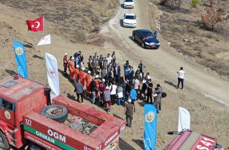 Pehlivan ile yanan alanlara ilk tohumlar atıldı