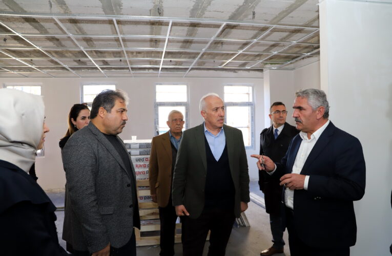 GÜLTAK; HAL KOMPLEKSİ TAZİYE EVİ YAPIMI İLE CAMİSİNİN YENİLEME ÇALIŞMALARINI İNCELEDİ