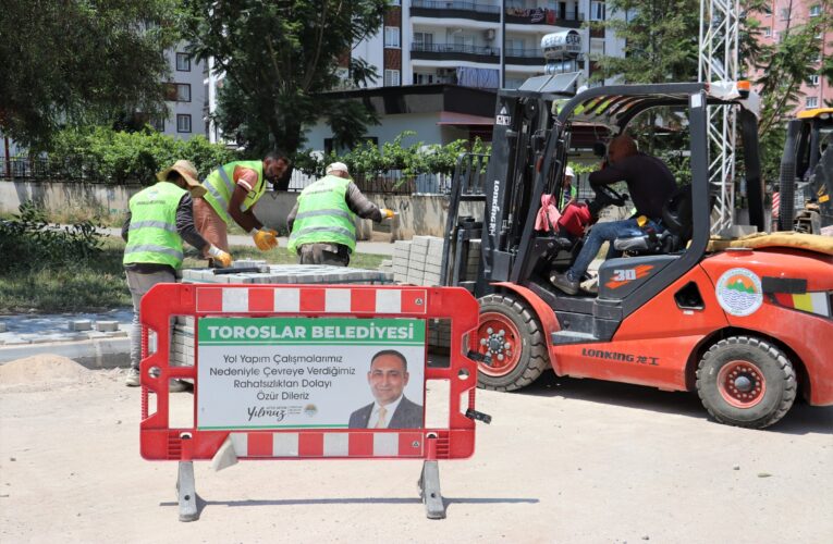 KİLİT PARKE KALDIRIM ÇALIŞMASI ÇAĞDAŞKENT MAHALLESİ’NDE DEVAM EDİYOR