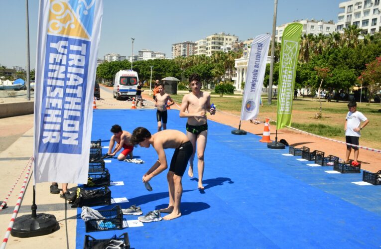 Aquatlon yarışlarında 64 sporcunun 45’i Yenişehir Belediyesi adına yarıştı