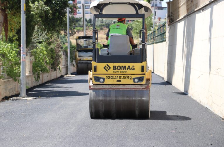 MUSTAFA KEMAL MAHALLESİ’NDE FİNİŞERLİ ASFALT ÇALIŞMASI