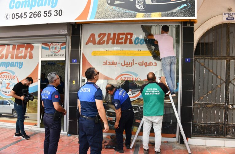Yenişehir Belediyesinden yabancı tabela denetimi