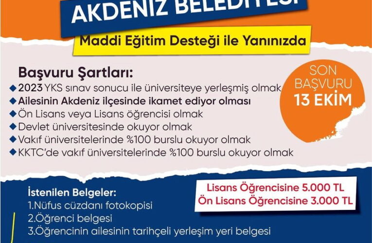 AKDENİZ BELEDİYESİ’NDEN ÜNİVERSİTE KAZANAN GENÇLERE DESTEK