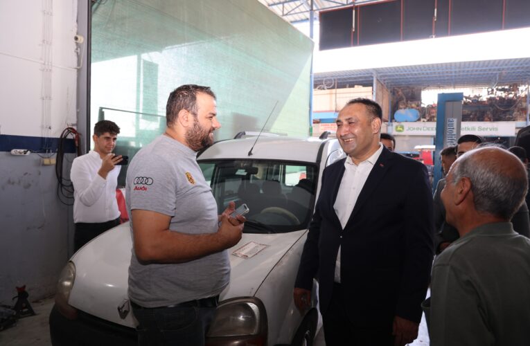 BAŞKAN YILMAZ, SANAYİ ESNAFINI ZİYARET ETTİ