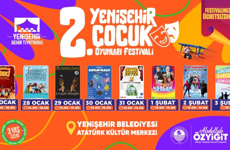 2.Yenişehir Çocuk Oyunları Festivali 27 Ocak’ta başlıyor