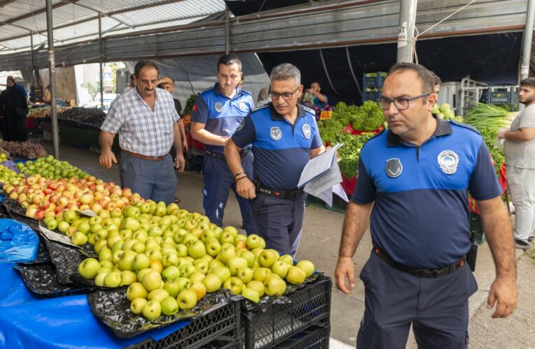 Yenişehir Belediyesi semt pazarlarında denetimlerini sürdürüyor