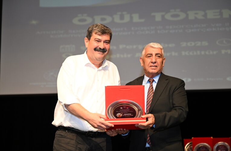 BAŞKAN YILDIZ’A, MERSİN SPORUNA DESTEK ÖDÜLÜ